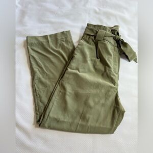Express Olive Ankle Cropped Pants